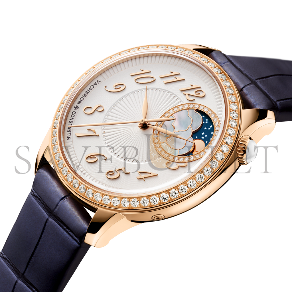 VACHERON CONSTANTIN ÉGÉRIE MOON PHASE 37 MM PINK GOLD WATCH 8005/F000R-B498